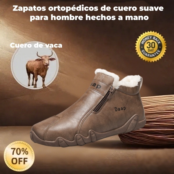 ⏰30% de descuento por tiempo limitado🔥 Zapatos de cuero cosidos a mano en Australia 👞 Fáciles de poner y quitar ✅ Soporte de arco para aliviar el dolor - Impermeable y antideslizante