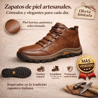 🔴Adecuado para caminar y desplazamientos diarios👨‍🍼 para hombres mayores de 45 años que no quieren renunciar al estilo: zapatos de cuero para hombre antideslizantes, impermeables y cómodos