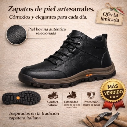 🔴Adecuado para caminar y desplazamientos diarios👨‍🍼 para hombres mayores de 45 años que no quieren renunciar al estilo: zapatos de cuero para hombre antideslizantes, impermeables y cómodos