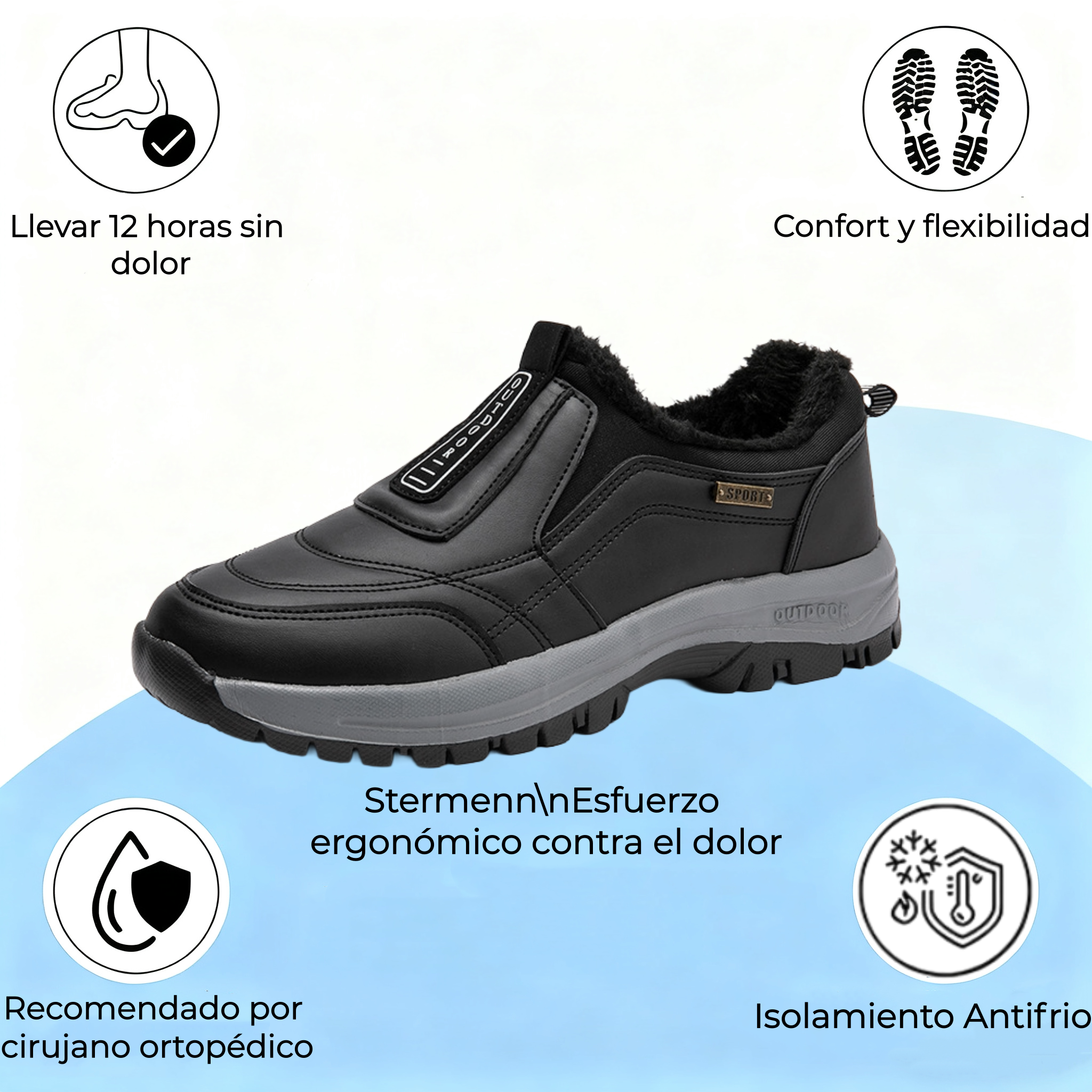 ❄️¡30% de descuento hoy! ¡No te lo pierdas! 🔥 - Zapatos ortopédicos de invierno de ante, suaves, cómodos y con gran soporte, de una marca australiana de lujo 🦶 - Alivian el dolor de pies