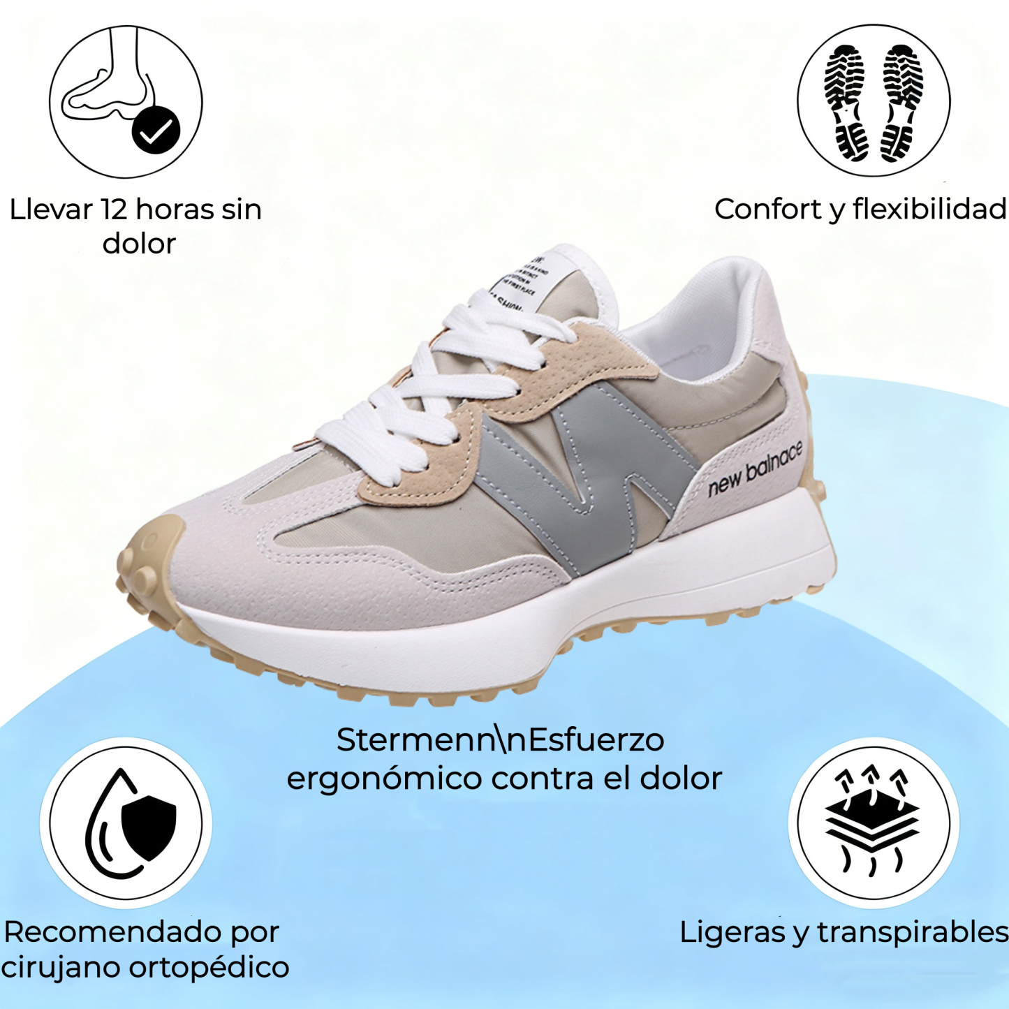 🔥 ¡30% de descuento hoy! ¡No te lo pierdas! ⏰ - Zapatos ortopédicos de piel cepillada de una marca australiana de lujo: suaves, cómodos y con excelente soporte. 🦶 - Alivian el dolor de pies.