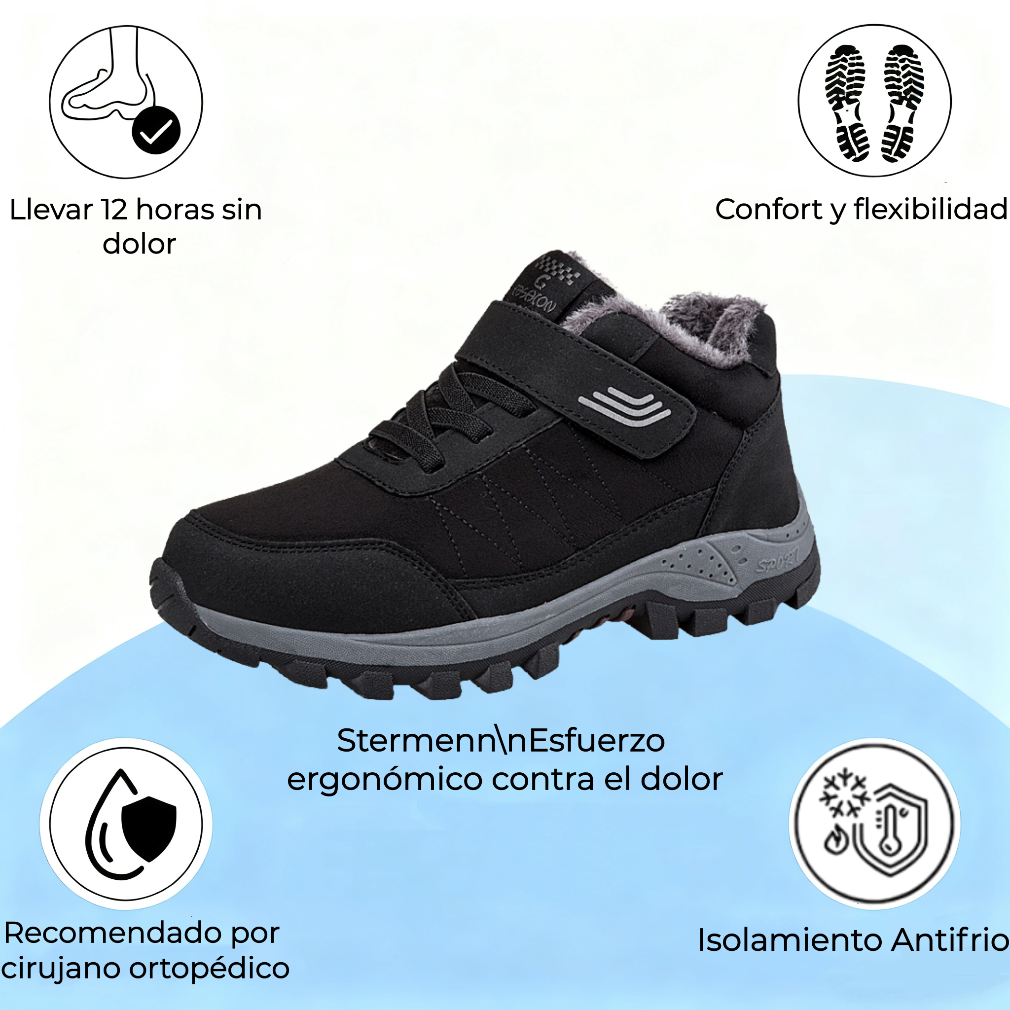🔥¡Oferta por tiempo limitado! 30% de descuento en botas de senderismo de invierno con plantillas. Impermeables y cálidas. 🥾 Diseño ergonómico ✅ Camina con mayor comodidad.