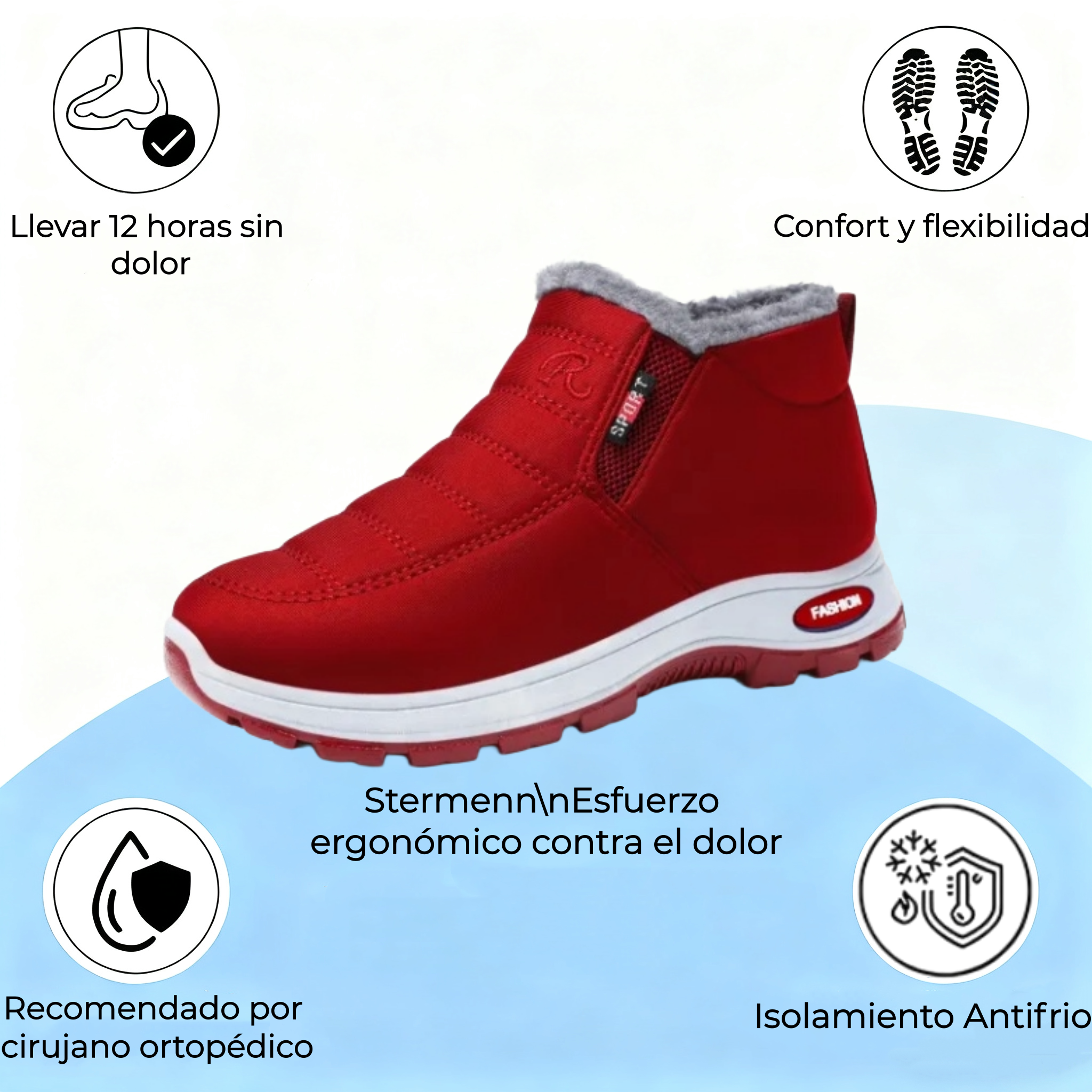 🔥Marca de lujo australiana⏰ Elaboradas con piel nobuk - Calzado ortopédico de invierno con diseño ergonómico🦶 - Alivian el dolor de pies - Impermeables y antideslizantes