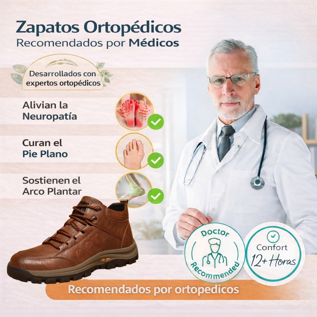 VIGOURR® – Zapatos de cuero genuino cosidos a mano, cómodos y antideslizantes que sostienen y corrigen naturalmente la postura del pie.