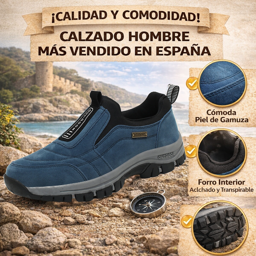 VIGOURR® – Zapatos de gamuza, cosidos a mano, diseñados para proporcionar una pisada estable, cómoda y natural durante todo el día.