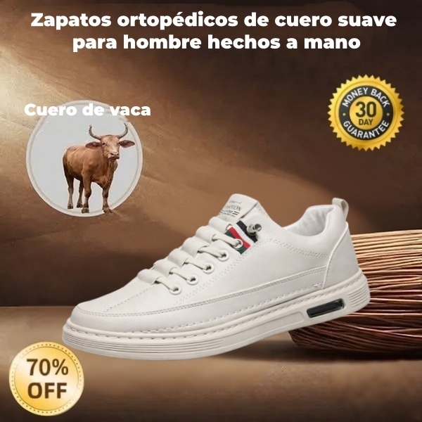 ⏰Compra uno y llévate otro gratis🔥 Zapatos ortopédicos para hombre, hechos a mano con auténtica piel de vaca australiana🐂 con soporte para el arco del pie✅Todas las tallas disponibles