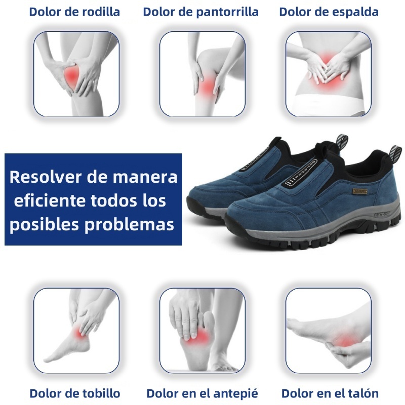 🔥 Zapatos ortopédicos para hombre hechos a mano en Australia 👞 Alivio inteligente del dolor, fáciles de poner y quitar ✅ Impermeables y antideslizantes - Disponibles en todas las tallas