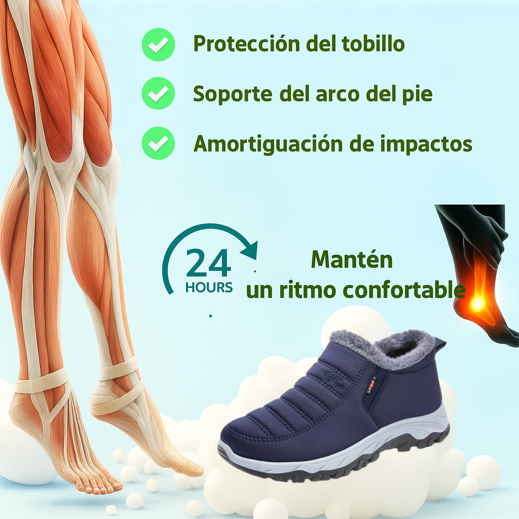 🔥Oferta por tiempo limitado, ¡disfruta de un 30% de descuento!⏰ Zapatos ortopédicos de una marca australiana de lujo: zapatos ortopédicos para caminar cálidos, duraderos e impermeables🦶 con soporte elástico para el tobillo.