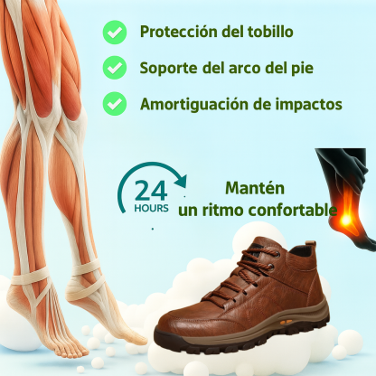 🐂 Zapatos de piel de becerro para hombre, cosidos a mano en Australia 👞 Alivio inteligente del dolor impulsado por IA, fácil de poner y quitar ✅ Correctivo integral: impermeable y antideslizante