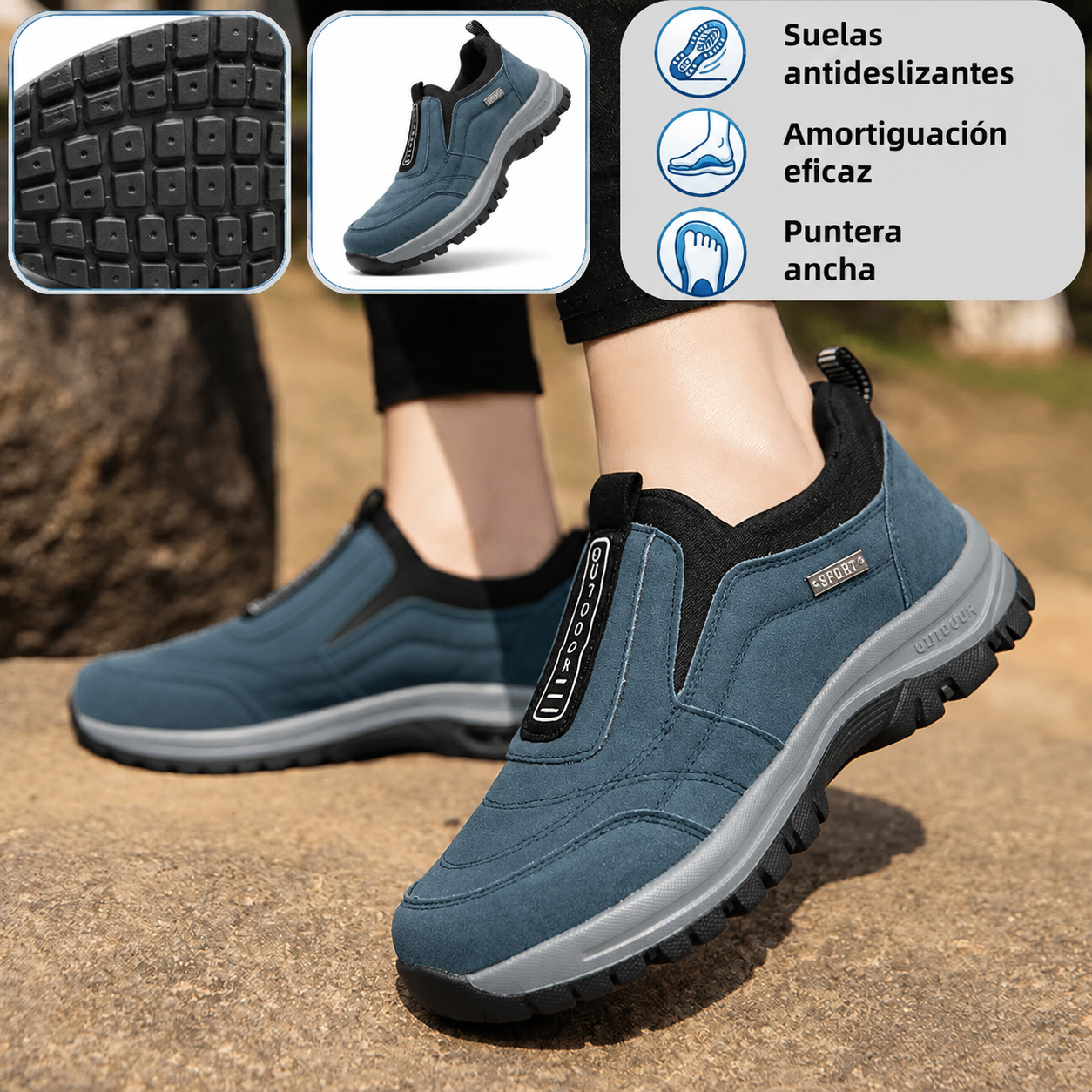 🎁30% de descuento🔴 Zapatos de gamuza hechos a mano🦶 Alivian la fatiga de los pies y los protegen✅ Antideslizantes - Todas las tallas disponibles