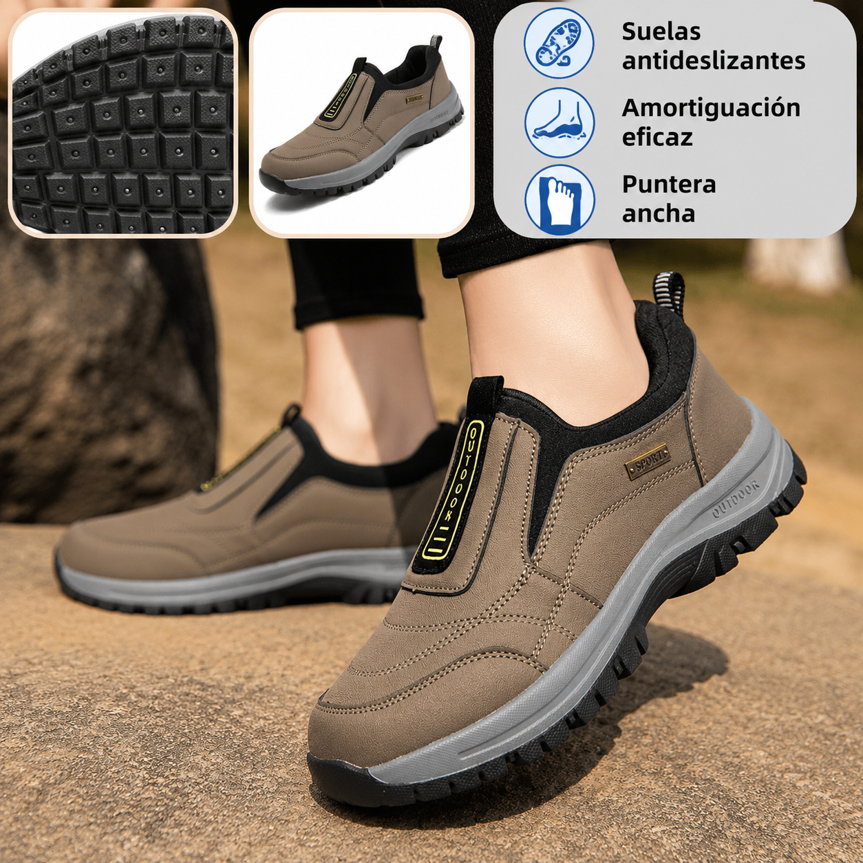 🎁30% de descuento🔴 Zapatos de gamuza hechos a mano🦶 Alivian la fatiga de los pies y los protegen✅ Antideslizantes - Todas las tallas disponibles