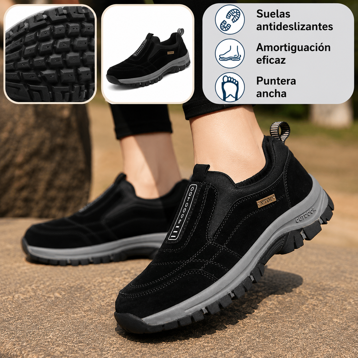 🎁30% de descuento🔴 Zapatos de gamuza hechos a mano🦶 Alivian la fatiga de los pies y los protegen✅ Antideslizantes - Todas las tallas disponibles