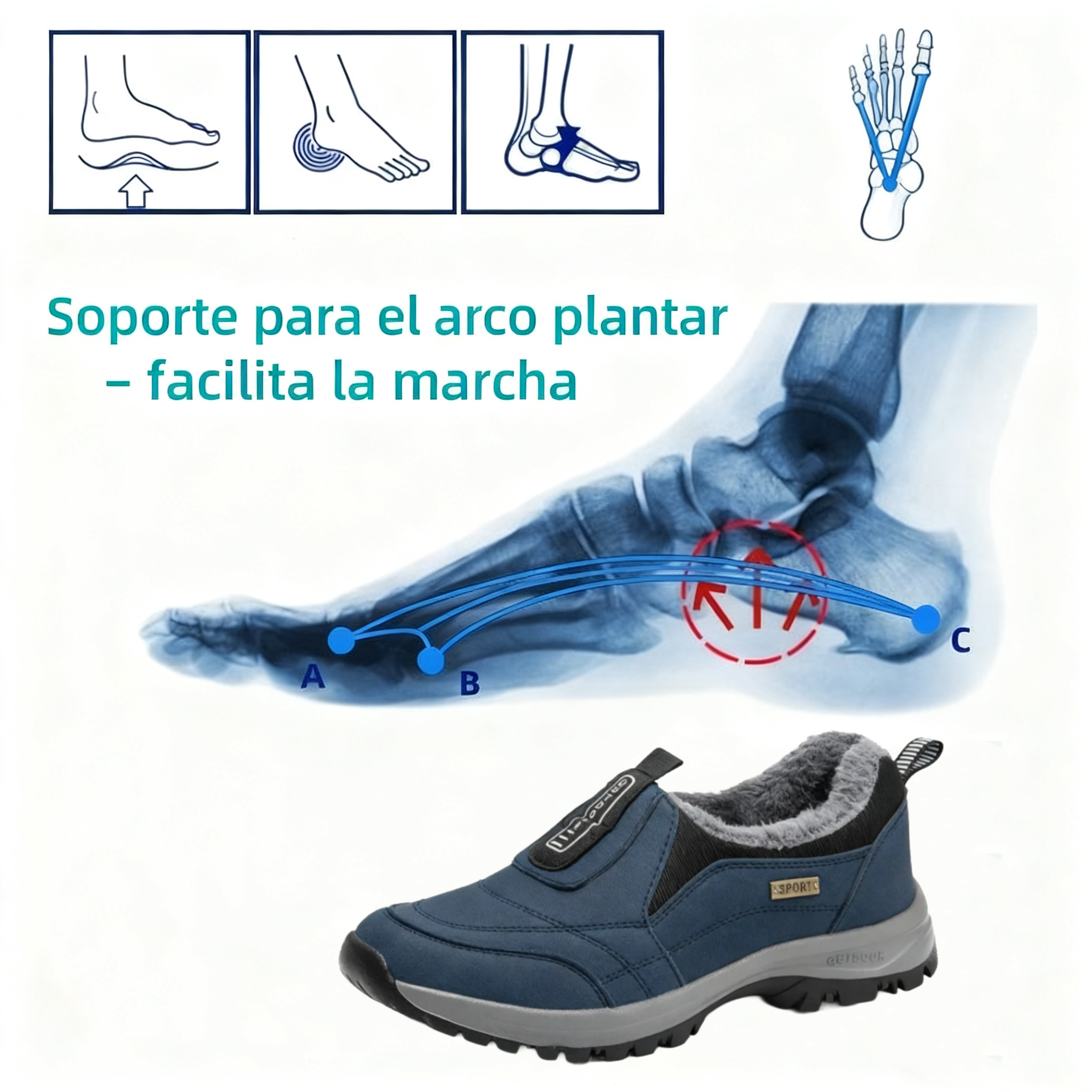 ❄️¡30% de descuento hoy! ¡No te lo pierdas! 🔥 - Zapatos ortopédicos de invierno de ante, suaves, cómodos y con gran soporte, de una marca australiana de lujo 🦶 - Alivian el dolor de pies