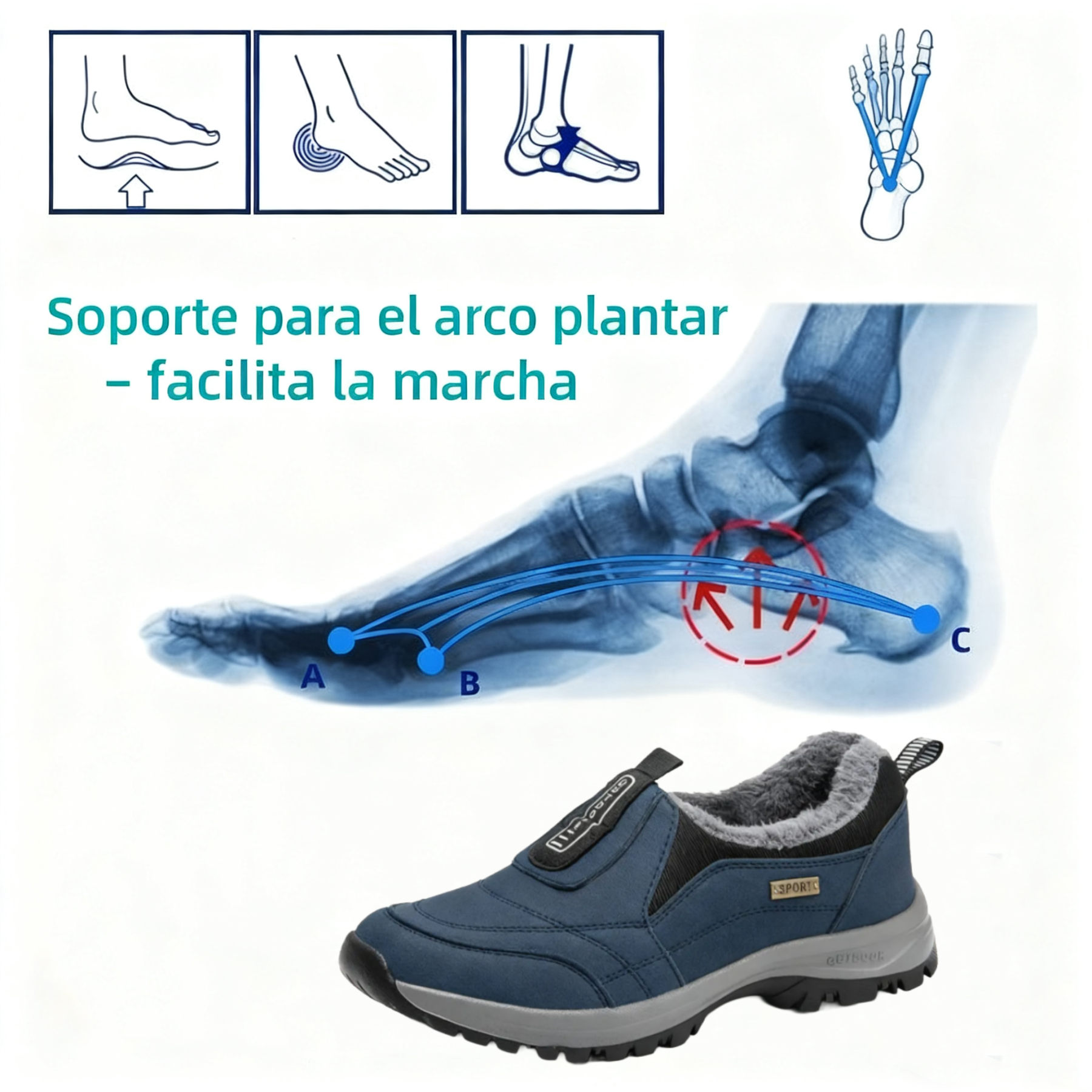 ❄️¡30% de descuento hoy! ¡No te lo pierdas! 🔥 - Zapatos ortopédicos de invierno de ante, suaves, cómodos y con gran soporte, de una marca australiana de lujo 🦶 - Alivian el dolor de pies