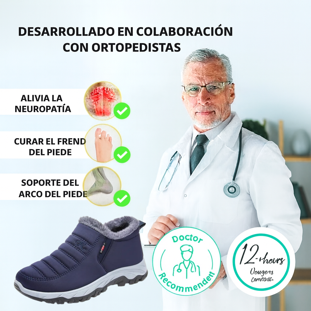🔥Oferta por tiempo limitado, ¡disfruta de un 30% de descuento!⏰ Zapatos ortopédicos de una marca australiana de lujo: zapatos ortopédicos para caminar cálidos, duraderos e impermeables🦶 con soporte elástico para el tobillo.