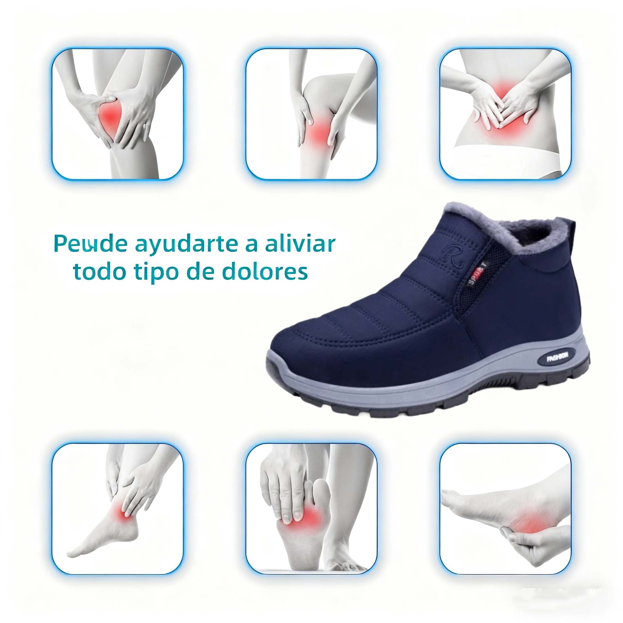 🔥Marca de lujo australiana⏰ Elaboradas con piel nobuk - Calzado ortopédico de invierno con diseño ergonómico🦶 - Alivian el dolor de pies - Impermeables y antideslizantes