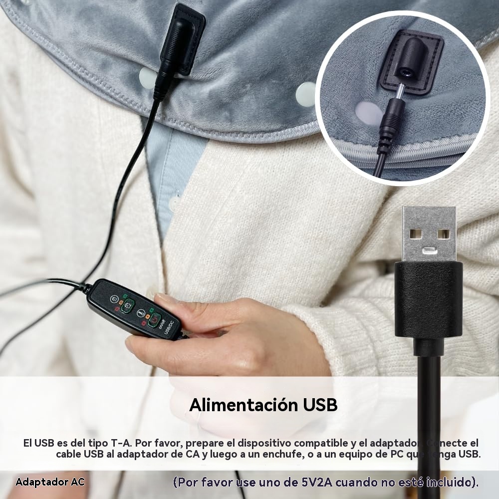 Masajeador de cuello y hombros con calefacción