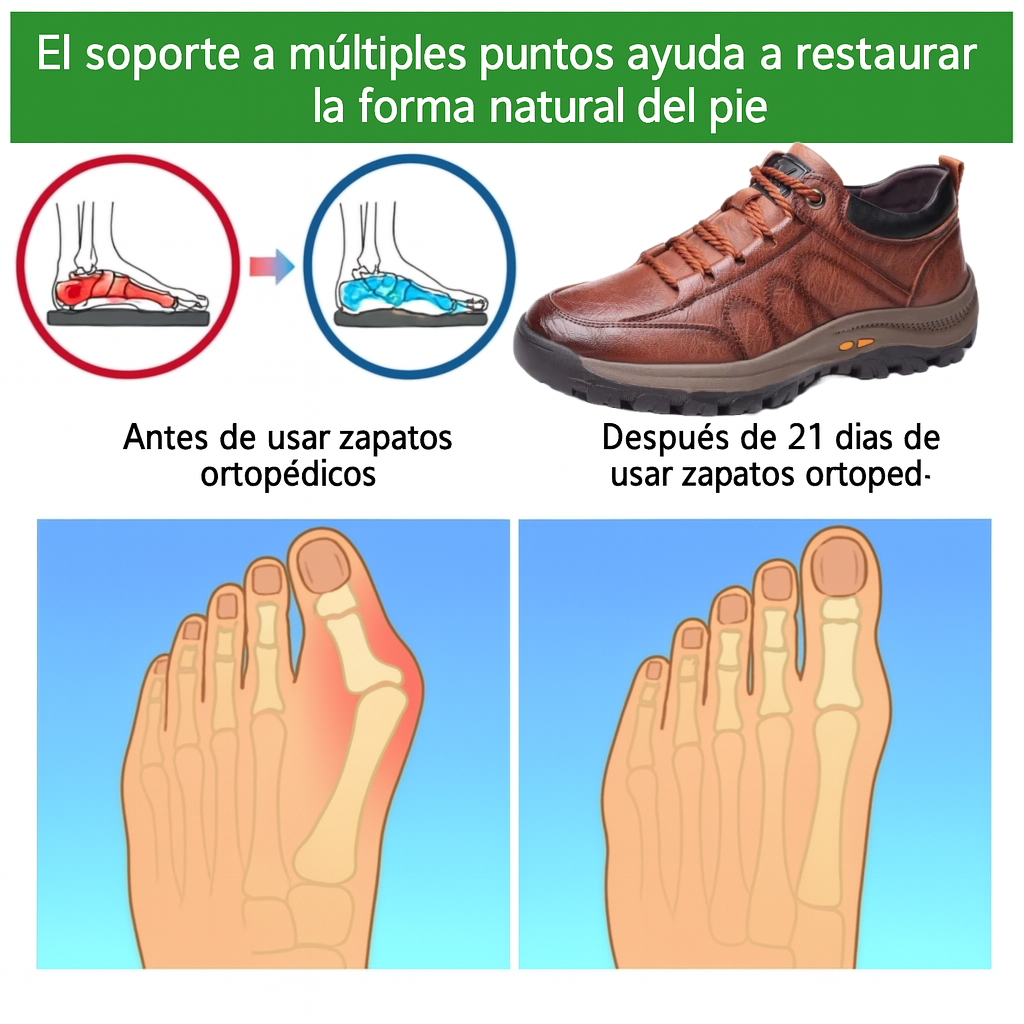 🔴 Zapatos de piel genuina italiana cosidos a mano ✅ Zapatos ortopédicos con AI + soporte de tobillo 🦶 ¡Apto para personas con problemas en los pies!