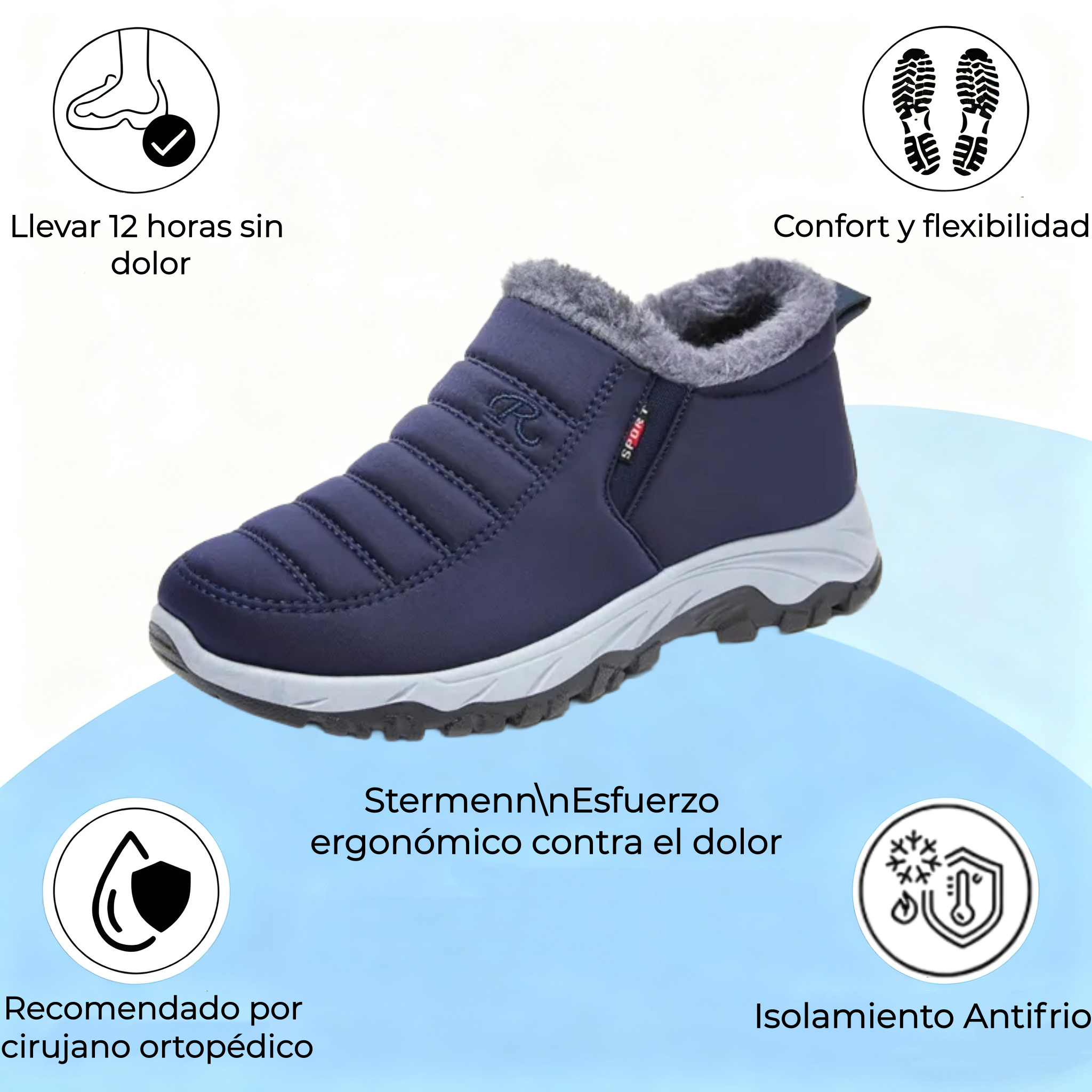 🔥Marca australiana de lujo ❄️Zapatos ortopédicos de ante - Calzado ortopédico ergonómico para invierno🦶 - Alivian el dolor de pies - Unisex