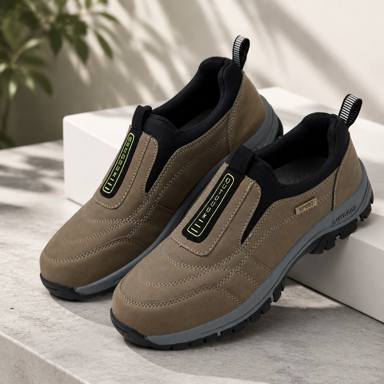🔥 Zapatos ortopédicos de gamuza australiana para hombre, hechos a mano 👞 Alivio inteligente del dolor, fáciles de poner y quitar ✅ Impermeables y antideslizantes - Amplia gama de tallas disponibles