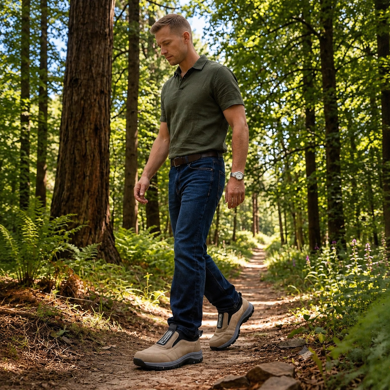 🔥 Zapatos ortopédicos de gamuza australiana para hombre, hechos a mano 👞 Alivio inteligente del dolor, fáciles de poner y quitar ✅ Impermeables y antideslizantes - Amplia gama de tallas disponibles