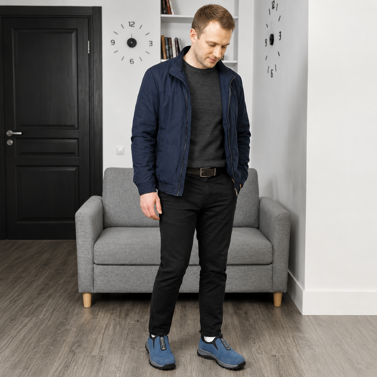 🔥 Zapatos ortopédicos de gamuza australiana para hombre, hechos a mano 👞 Alivio inteligente del dolor, fáciles de poner y quitar ✅ Impermeables y antideslizantes - Amplia gama de tallas disponibles