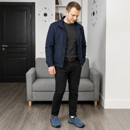 🔥 Zapatos ortopédicos de gamuza australiana para hombre, hechos a mano 👞 Alivio inteligente del dolor, fáciles de poner y quitar ✅ Impermeables y antideslizantes - Amplia gama de tallas disponibles