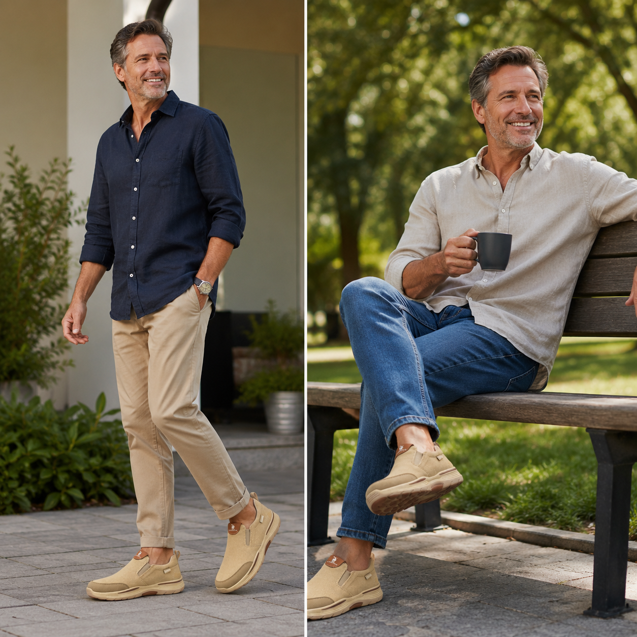 🔥Zapatillas ortopédicas de diseño ergonómico⏰ Zapatillas de lona ligeras y transpirables👞 Amplia gama de tallas: Camina con confianza
