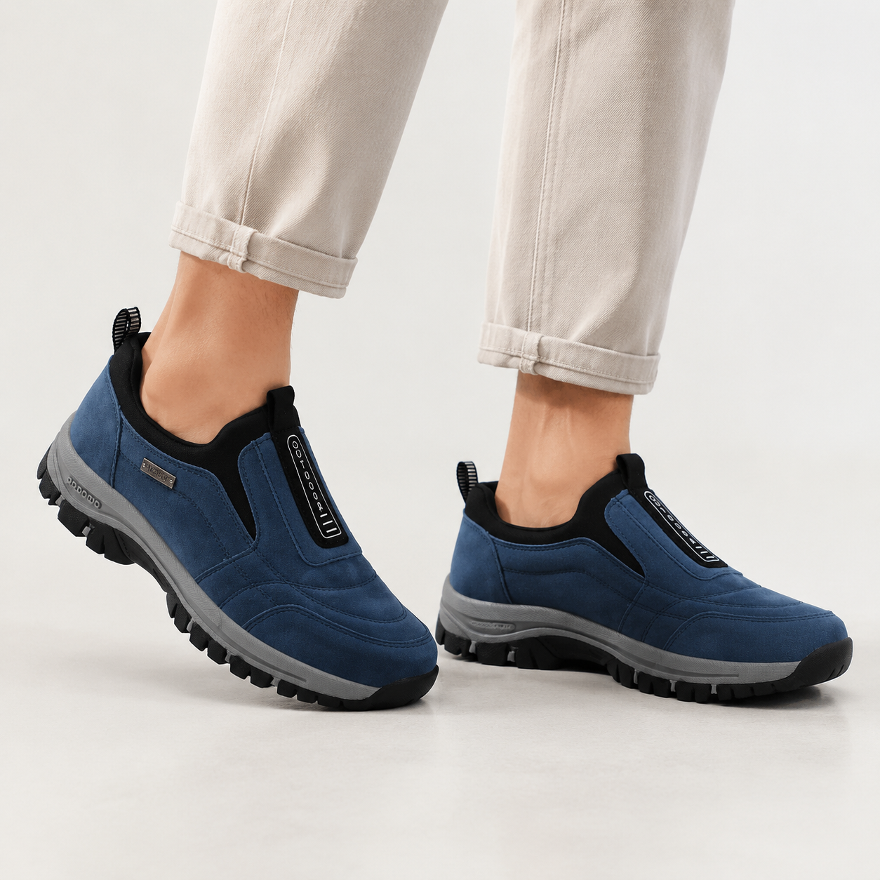 🔥 Zapatos ortopédicos de gamuza australiana para hombre, hechos a mano 👞 Alivio inteligente del dolor, fáciles de poner y quitar ✅ Impermeables y antideslizantes - Amplia gama de tallas disponibles
