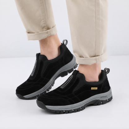 🔥 Zapatos ortopédicos de gamuza australiana para hombre, hechos a mano 👞 Alivio inteligente del dolor, fáciles de poner y quitar ✅ Impermeables y antideslizantes - Amplia gama de tallas disponibles