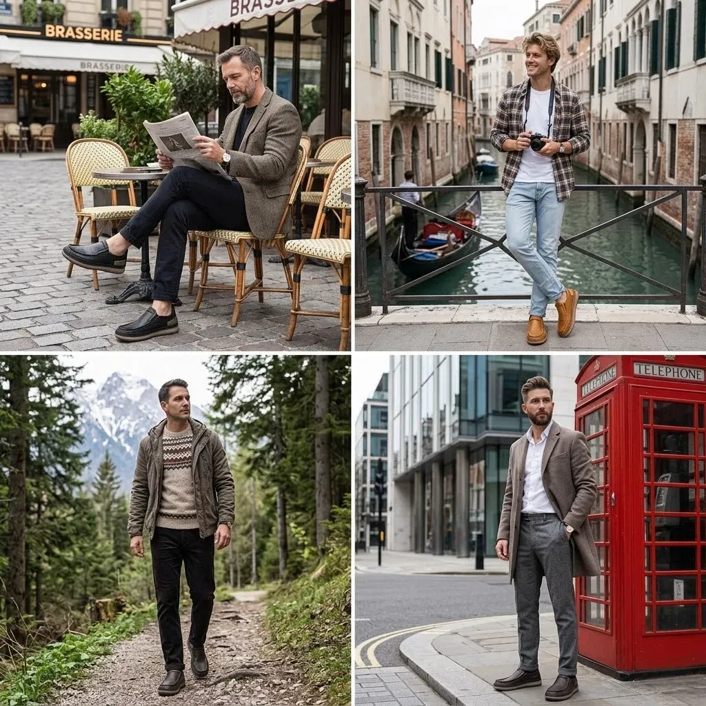 🔥 Zapatos ortopédicos australianos para hombre, hechos a mano 👞 Alivio inteligente del dolor, fáciles de poner y quitar ✅ Impermeables y antideslizantes - Amplia gama de tallas
