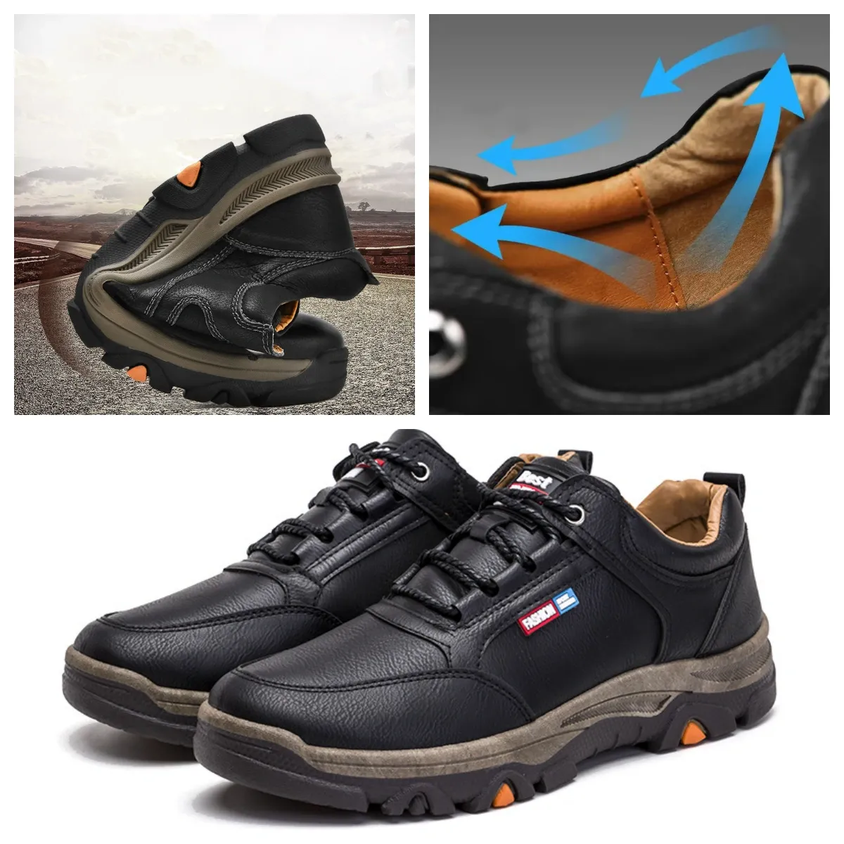 ⏰30% de descuento por tiempo limitado🔥 Zapatos de cuero cosidos a mano en Australia 👞 Fáciles de poner y quitar ✅ Soporte de arco para aliviar el dolor - Impermeable y antideslizante