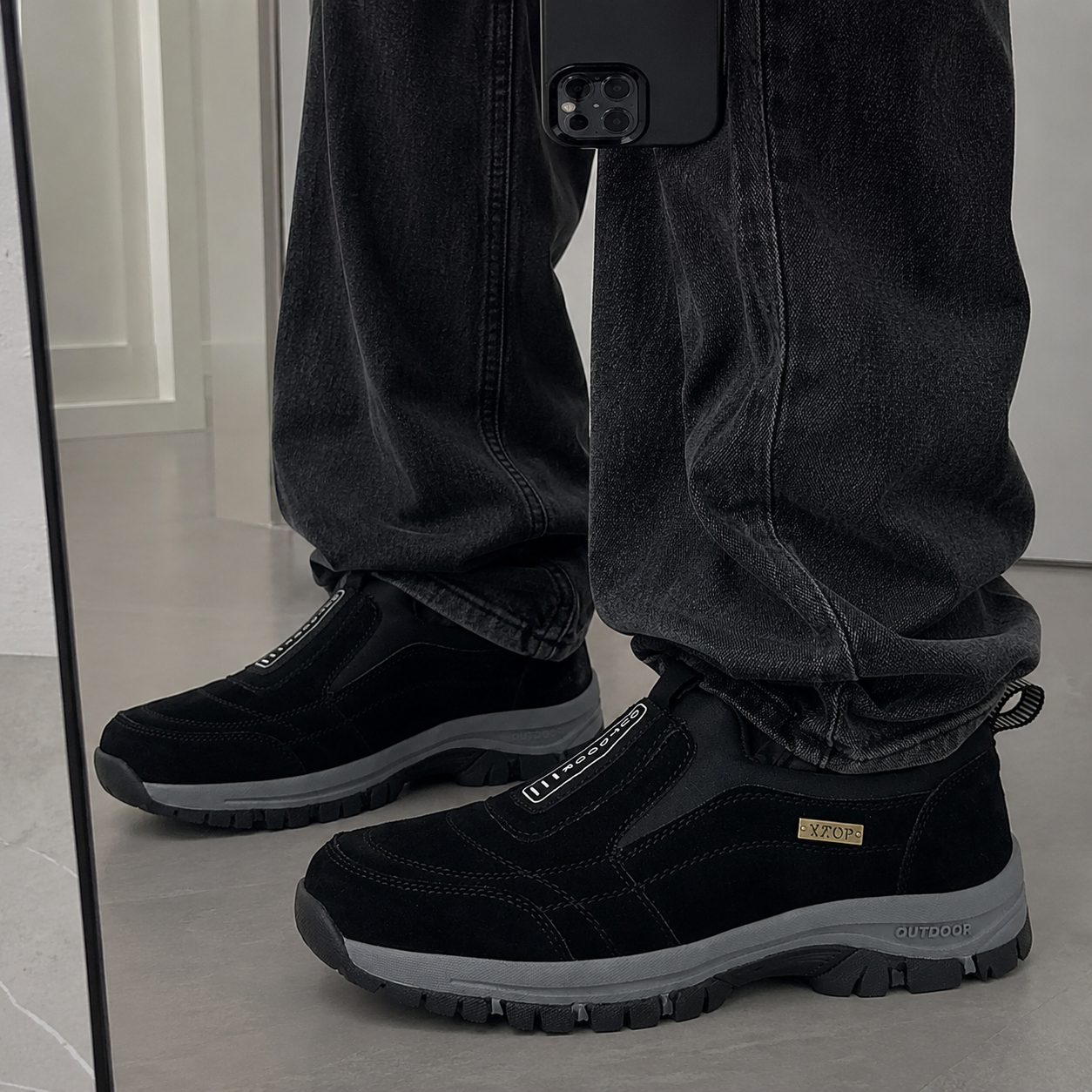 ⏰70% de descuento 🎁 Zapatos de caminar para hombre con soporte de arco cosidos a mano 👟 Impermeables y antideslizantes ✅ Tallas disponibles - Unisex