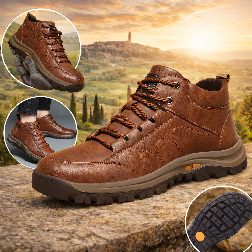 VIGOURR® – Zapatos de cuero genuino cosidos a mano, cómodos y antideslizantes que sostienen y corrigen naturalmente la postura del pie.