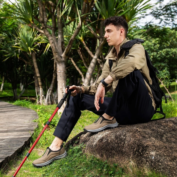 VIGOURR® – Zapatos de gamuza, cosidos a mano, diseñados para proporcionar una pisada estable, cómoda y natural durante todo el día.