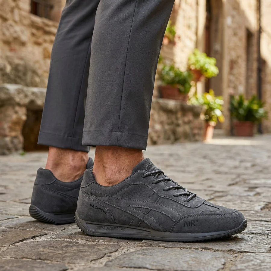 🔥 Zapatos ortopédicos de gamuza australiana para hombre, hechos a mano 👞 Alivio inteligente del dolor, fáciles de poner y quitar ✅ Impermeables y antideslizantes - Amplia gama de tallas disponibles