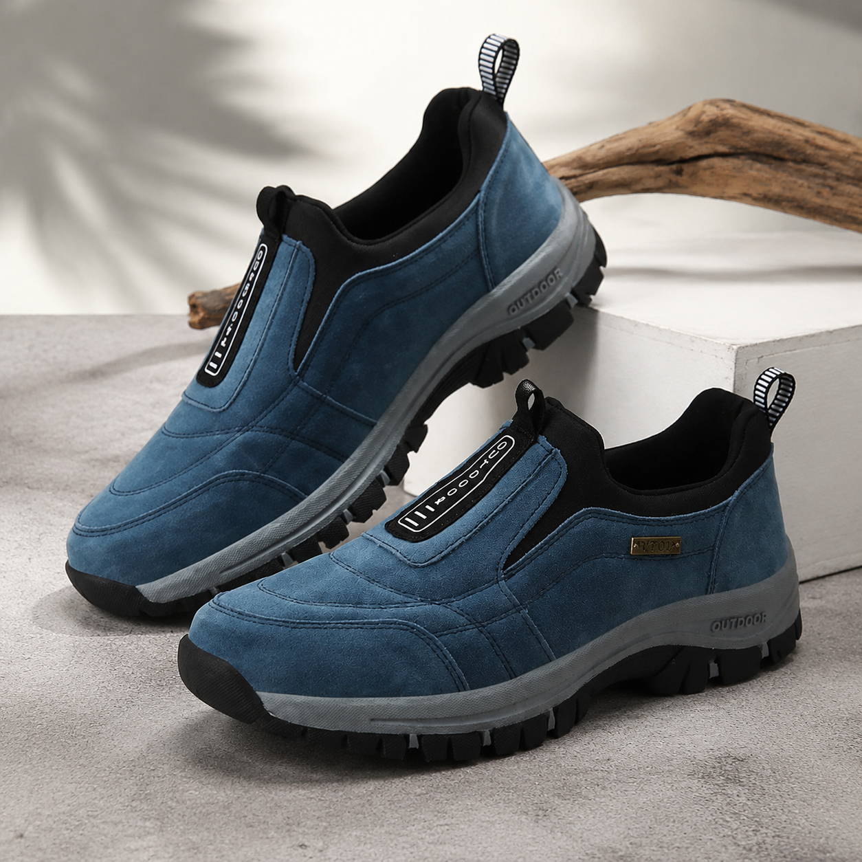 🔥 Zapatos ortopédicos de gamuza australiana para hombre, hechos a mano 👞 Alivio inteligente del dolor, fáciles de poner y quitar ✅ Impermeables y antideslizantes - Amplia gama de tallas disponibles