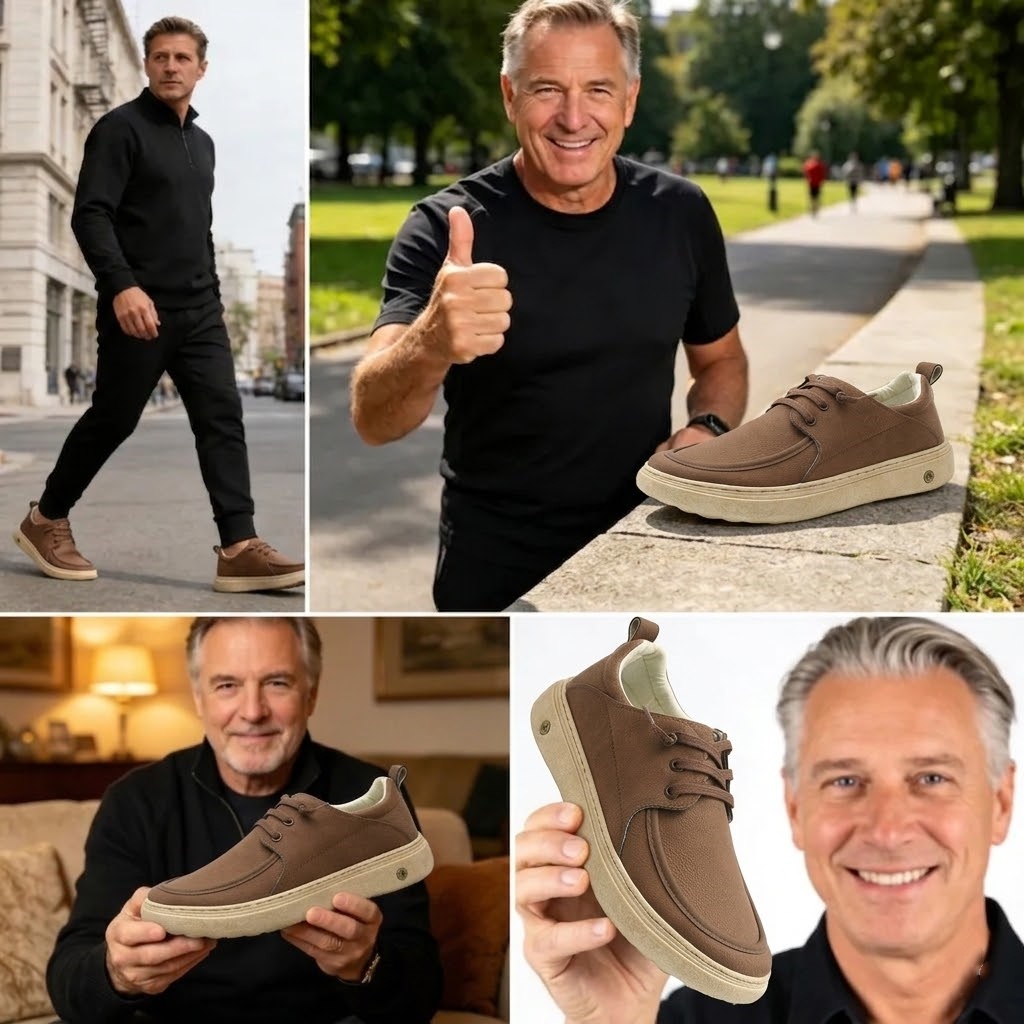 🔥 Zapatos de piel de becerro para hombre, hechos a mano en Australia 👞 Alivio inteligente del dolor, fáciles de poner y quitar ✅ Totalmente correctivos: impermeables y antideslizantes