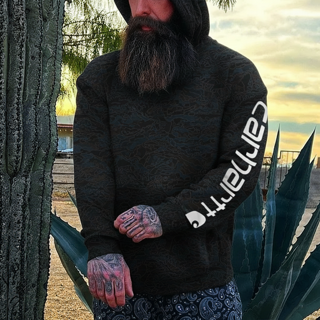 Dark Subtle Pattern Hoodie | Minimalist Textured Casual Sweatshirt