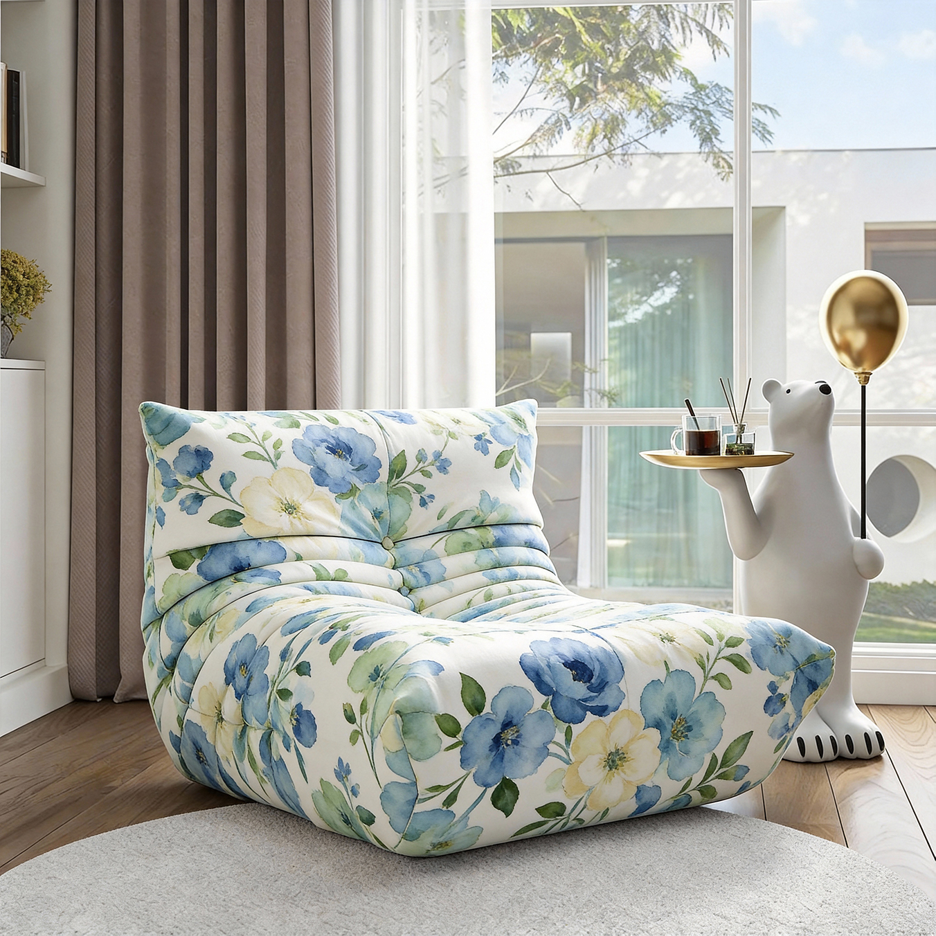 【Star River Dream】Van Gogh Tribute Series: Italian Trendy Artistic Single Chair with Big Toes