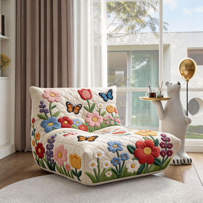 【Soul Sanctuary】 Italian-style armchair: Intricate Jacquard-feeling Lazy Person Art Sofa