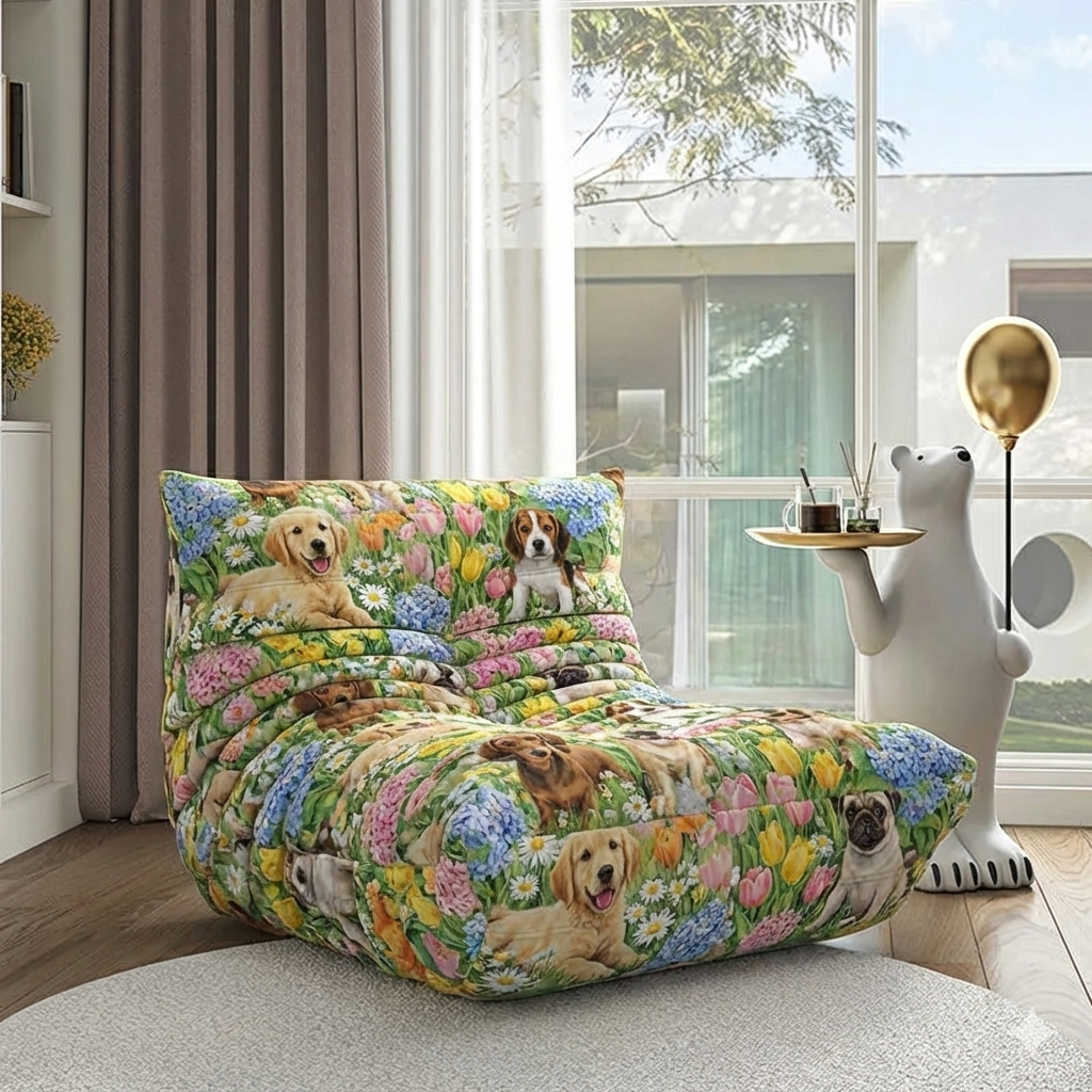 【Star River Dream】Van Gogh Tribute Series: Italian Trendy Artistic Single Chair with Big Toes