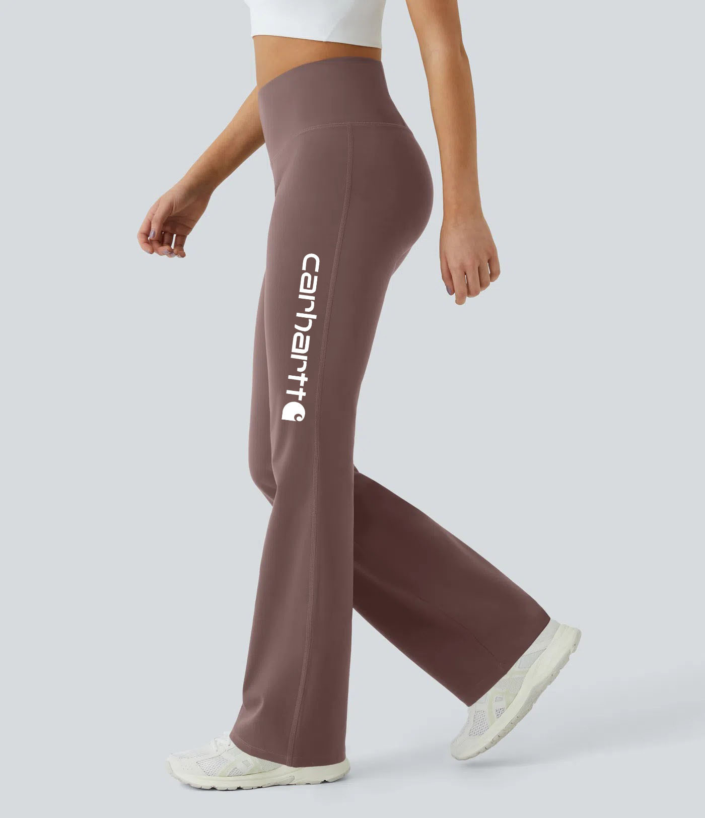 Cozy athleisure soft nude tone high-rise leggings