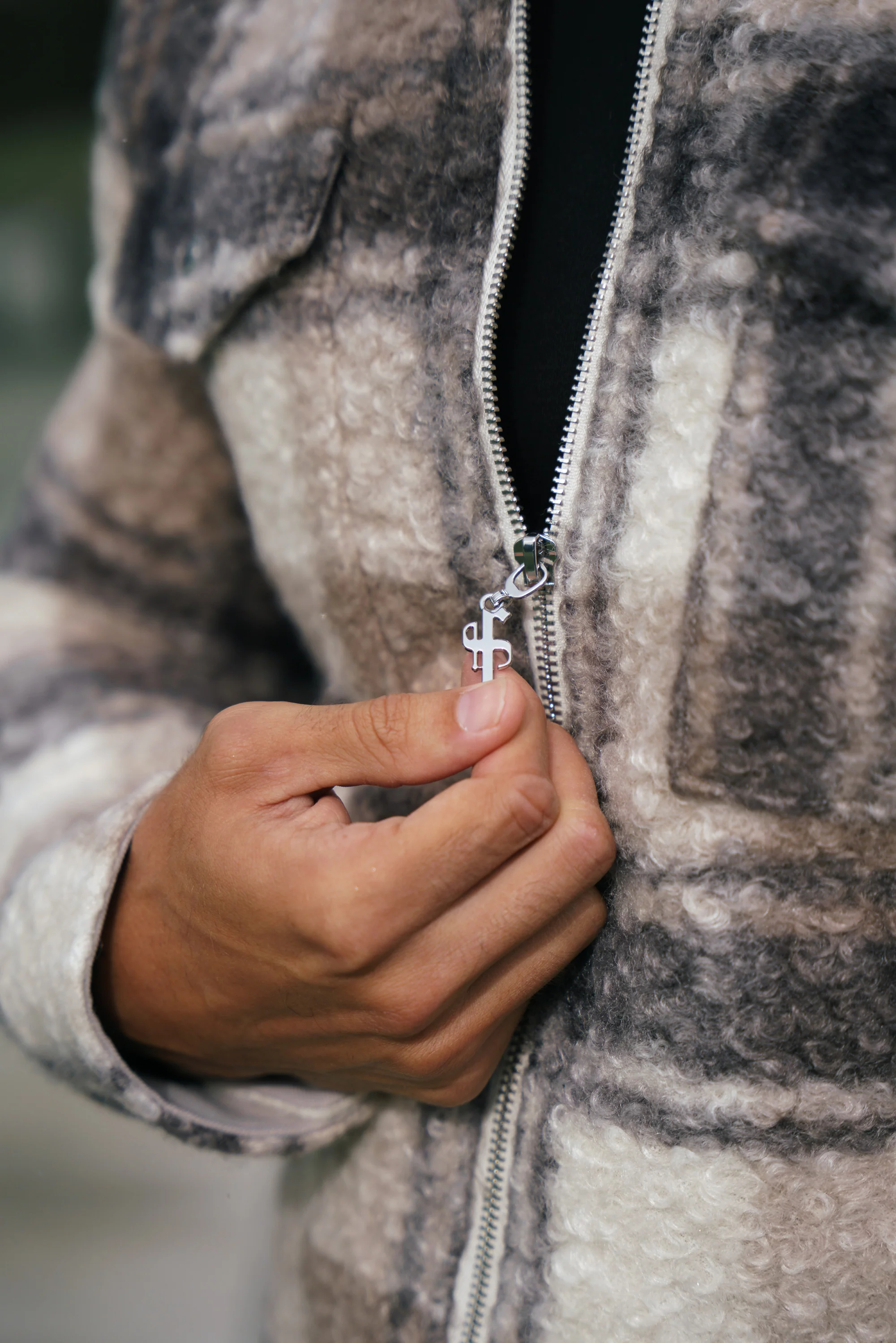 Casual Teddy Fleece Check Pattern Soft Heavy Overshirt