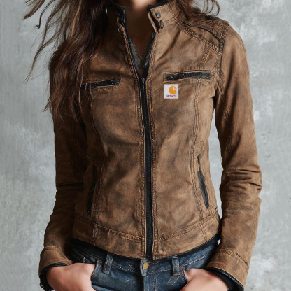 Vintage Racer Style Stand Collar Coat