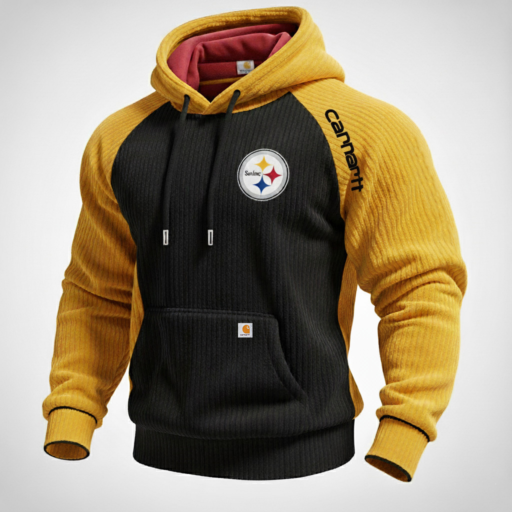 Carhartt ×Pittsburgh Steelers color matching fashion comfort hoodie