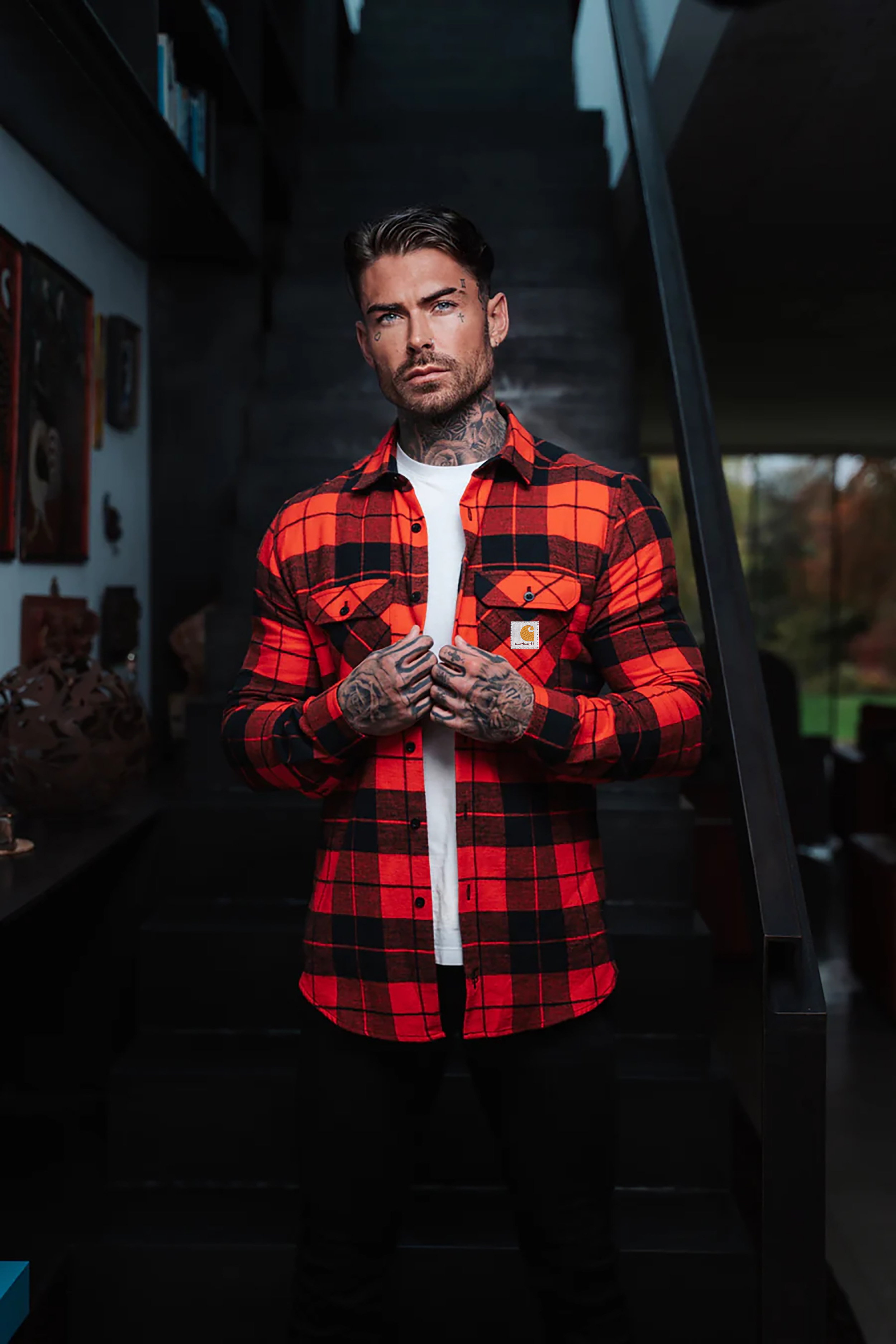 Workwear Classic Buffalo Check Heavy Flannel Button-Up Shirt