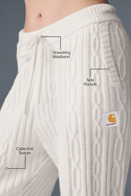 Cozy knitwear for relaxed winter leisure cable pants