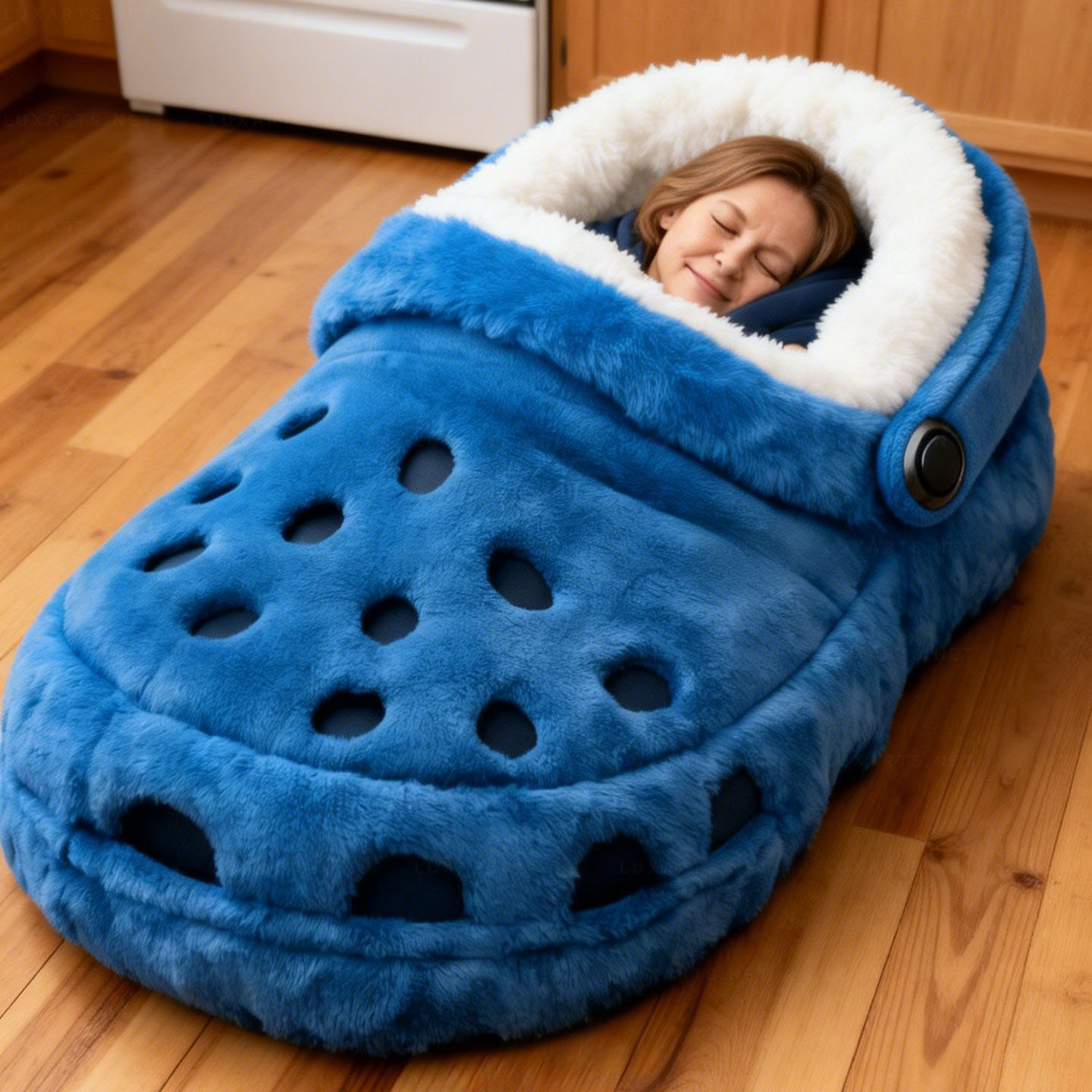 Playful Oversized Shoes Character Warm Fleece Wearable Sleeping Bag