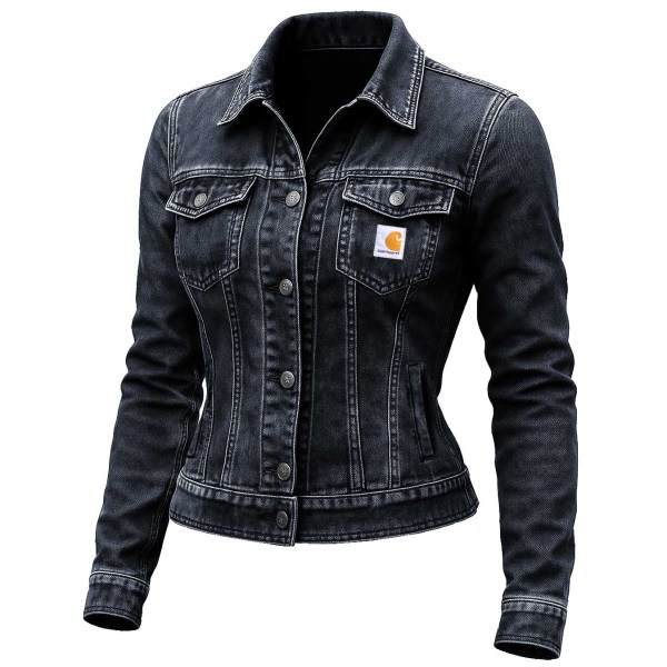 Women's Vintage Western Cowboy Multi-Pocket Distressed Lapel Outdoor Jacket